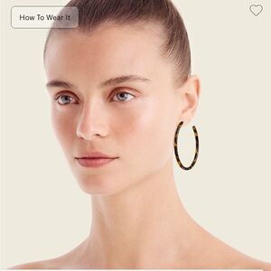J.Crew Tortoise hoop earrings